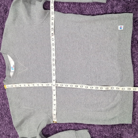 Vintage Russell Athletic Heather Gray Pullover Sweatshirt - Picture 4 of 6